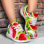 Watercolor Watermelon Pattern Print Sport Shoes GearFrost