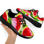 Watercolor Watermelon Pattern Print Sport Shoes GearFrost
