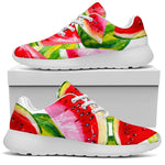Watercolor Watermelon Pattern Print Sport Shoes GearFrost
