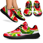 Watercolor Watermelon Pattern Print Sport Shoes GearFrost