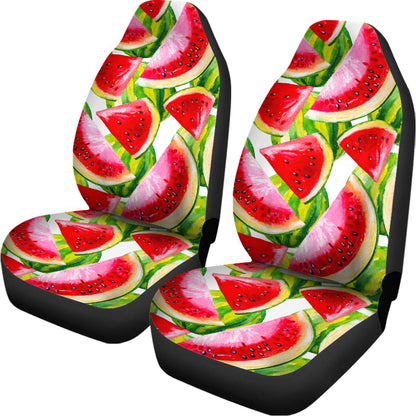 Watercolor Watermelon Pattern Print Universal Fit Car Seat Covers