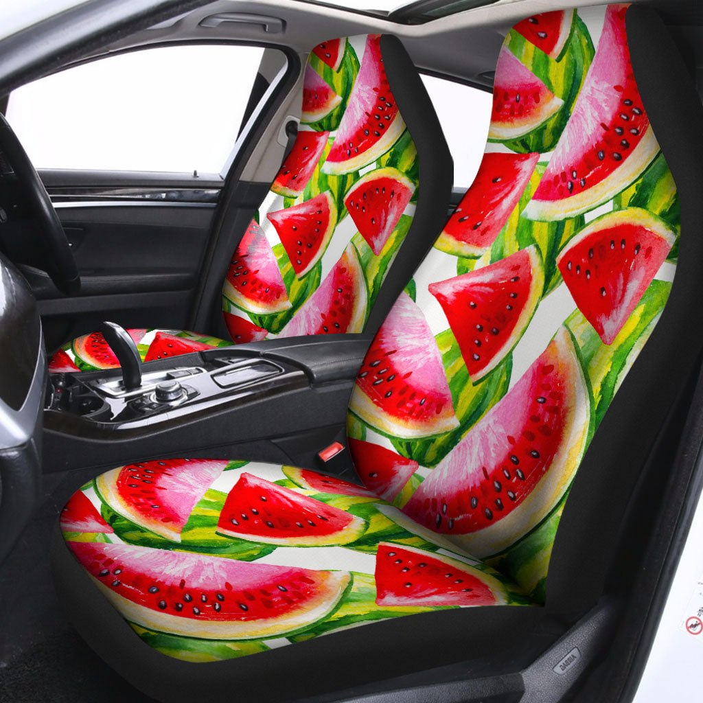 Watercolor Watermelon Pattern Print Universal Fit Car Seat Covers
