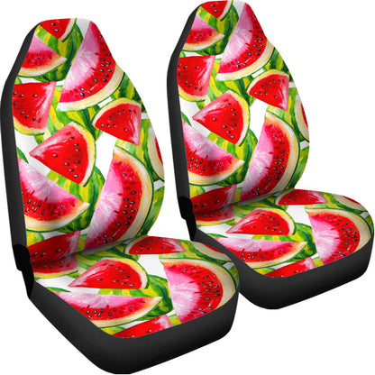 Watercolor Watermelon Pattern Print Universal Fit Car Seat Covers