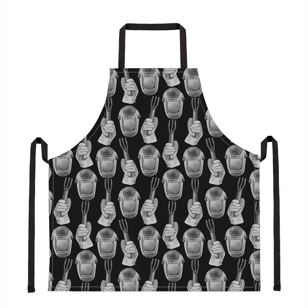 Watercolor Welder Pattern Print Apron
