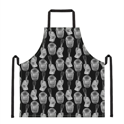 Watercolor Welder Pattern Print Apron