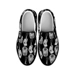 Watercolor Welder Pattern Print Black Slip On Shoes