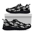 Watercolor Welder Pattern Print Black Running Shoes