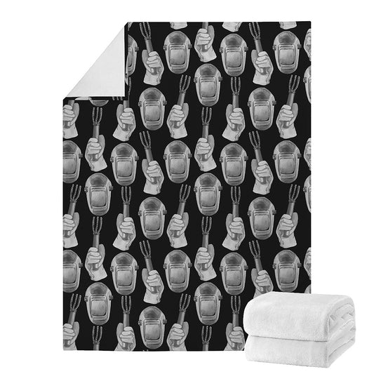 Watercolor Welder Pattern Print Blanket