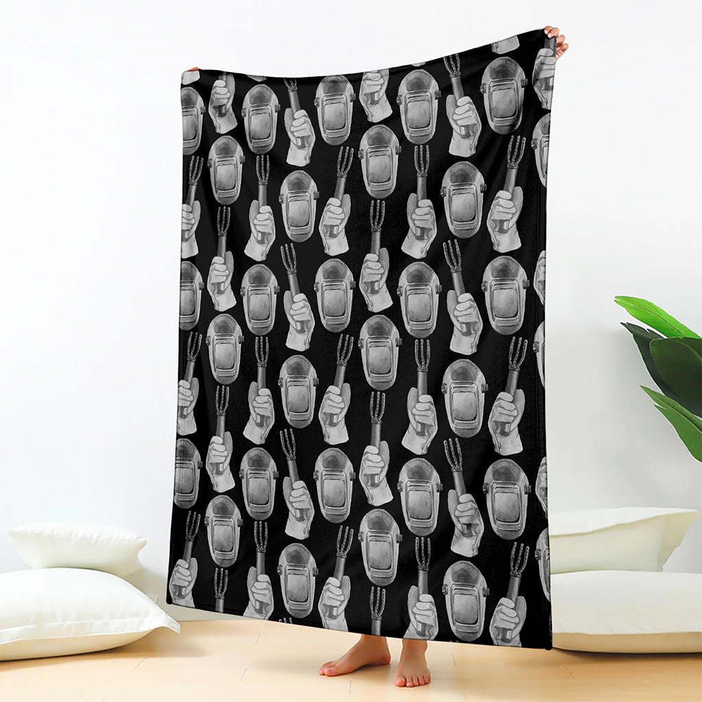 Watercolor Welder Pattern Print Blanket