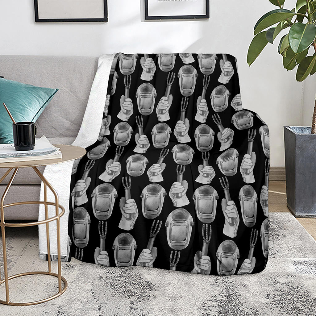 Watercolor Welder Pattern Print Blanket