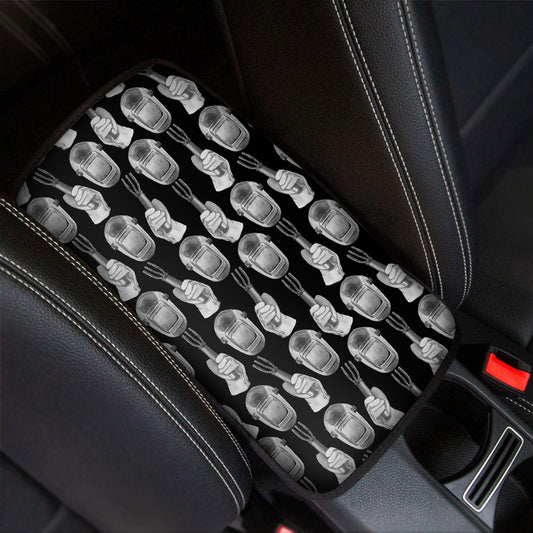 Watercolor Welder Pattern Print Car Center Console Cover