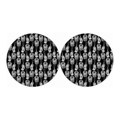 Watercolor Welder Pattern Print Car Coasters