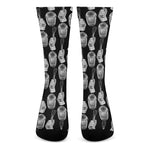 Watercolor Welder Pattern Print Crew Socks