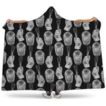 Watercolor Welder Pattern Print Hooded Blanket