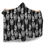 Watercolor Welder Pattern Print Hooded Blanket