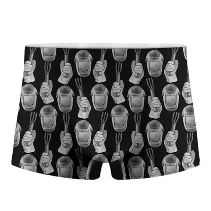 Watercolor Welder Pattern Print Men's Boxer Briefs