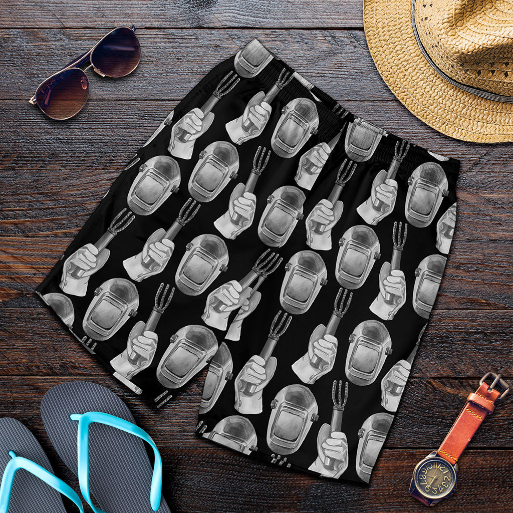 Watercolor Welder Pattern Print Men's Shorts