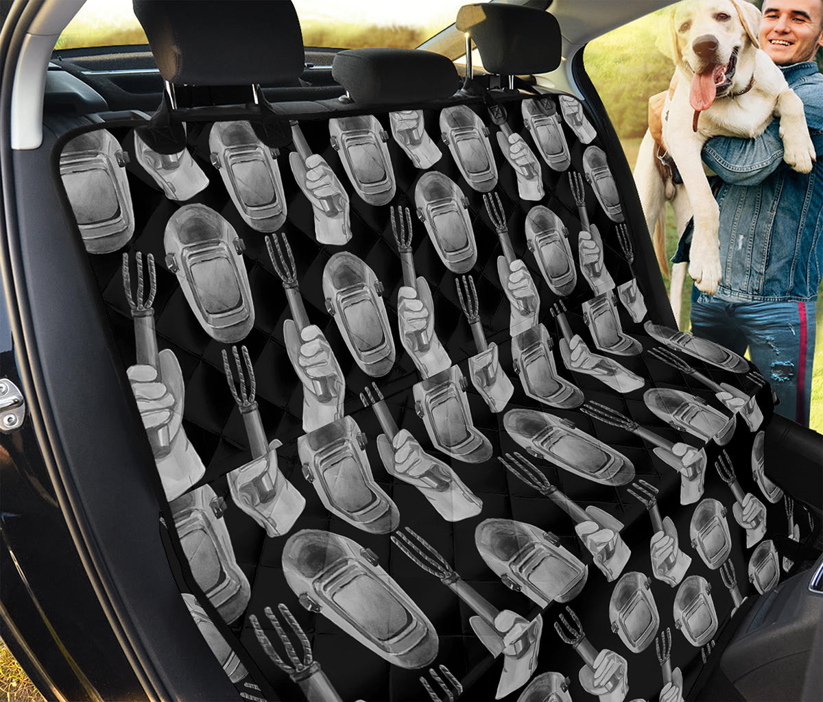 Watercolor Welder Pattern Print Pet Car Back Seat Cover