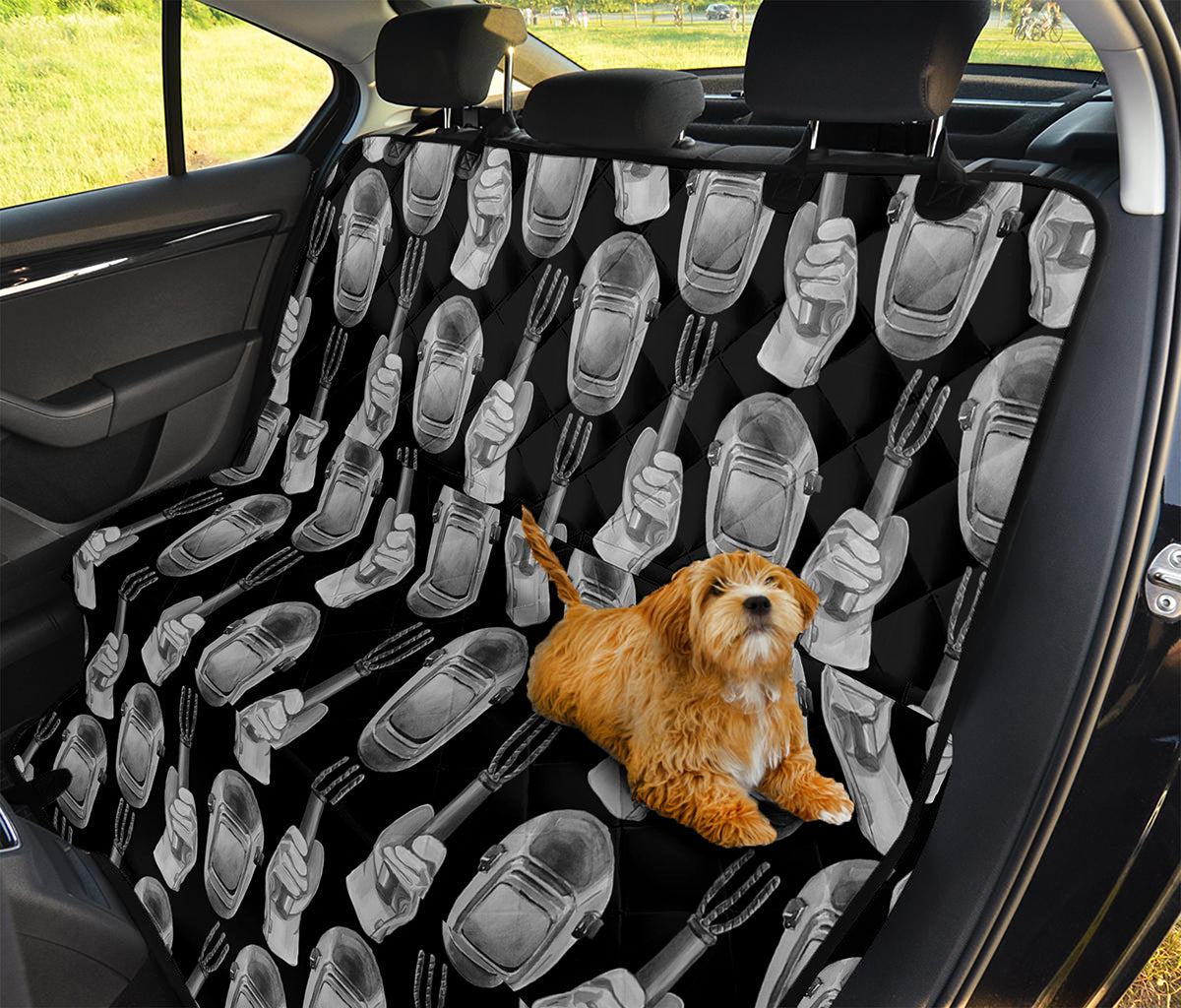 Watercolor Welder Pattern Print Pet Car Back Seat Cover