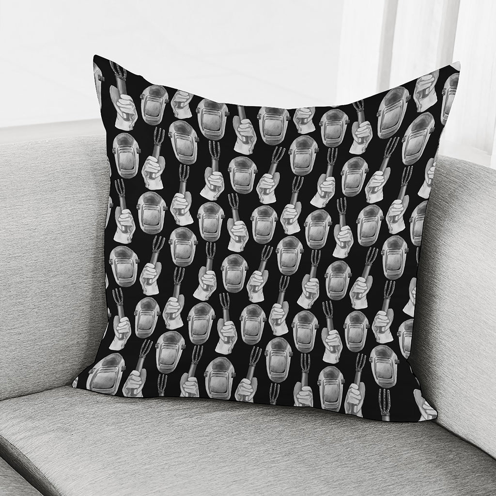 Watercolor Welder Pattern Print Pillow Cover