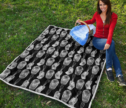 Watercolor Welder Pattern Print Quilt