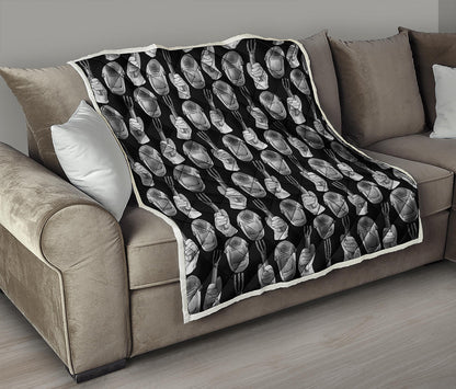 Watercolor Welder Pattern Print Quilt