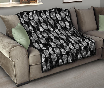 Watercolor Welder Pattern Print Quilt