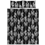 Watercolor Welder Pattern Print Quilt Bed Set