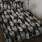 Watercolor Welder Pattern Print Quilt Bed Set