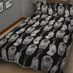 Watercolor Welder Pattern Print Quilt Bed Set