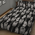Watercolor Welder Pattern Print Quilt Bed Set