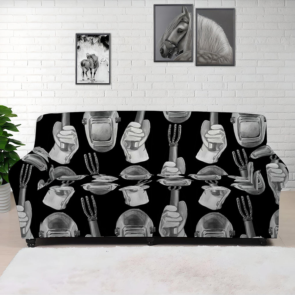 Watercolor Welder Pattern Print Sofa Cover