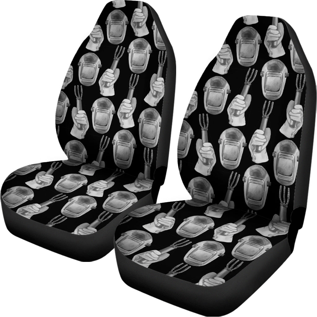 Watercolor Welder Pattern Print Universal Fit Car Seat Covers