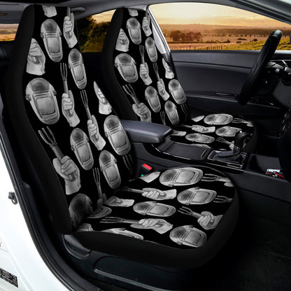 Watercolor Welder Pattern Print Universal Fit Car Seat Covers