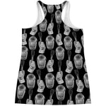 Watercolor Welder Pattern Print Women's Racerback Tank Top