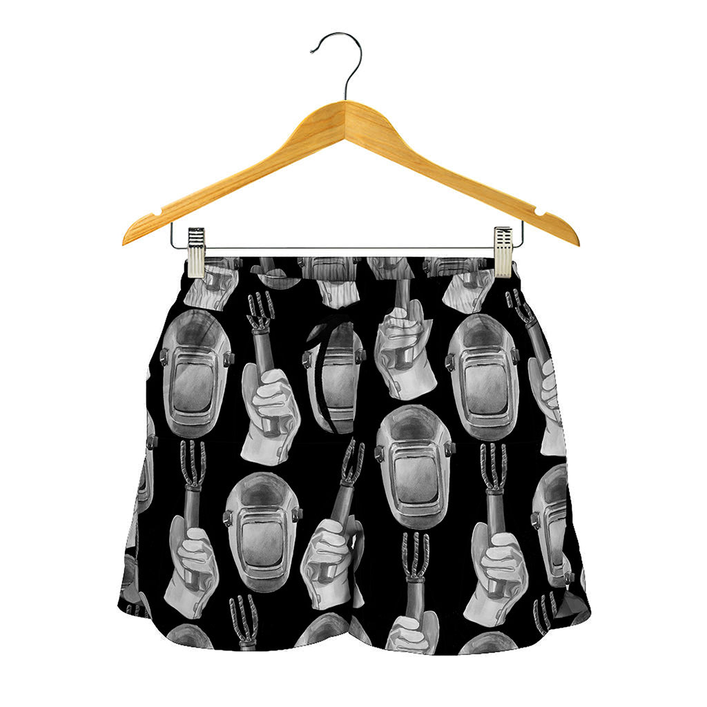 Watercolor Welder Pattern Print Women's Shorts