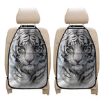 Watercolor White Bengal Tiger Print Car Seat Organizers