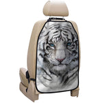 Watercolor White Bengal Tiger Print Car Seat Organizers