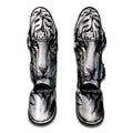 Watercolor White Bengal Tiger Print Muay Thai Shin Guards