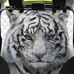 Watercolor White Bengal Tiger Print Pet Car Back Seat Cover