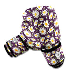 Watercolor White Daisy Pattern Print Boxing Gloves