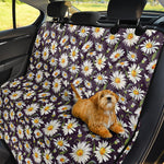 Watercolor White Daisy Pattern Print Pet Car Back Seat Cover