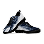 Watercolor Wolf Portrait Print Black Sneakers