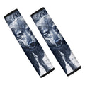 Watercolor Wolf Portrait Print Car Seat Belt Covers