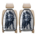 Watercolor Wolf Portrait Print Car Seat Organizers