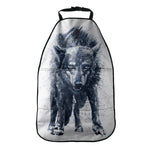 Watercolor Wolf Portrait Print Car Seat Organizers