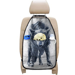 Watercolor Wolf Portrait Print Car Seat Organizers