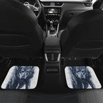 Watercolor Wolf Portrait Print Front and Back Car Floor Mats
