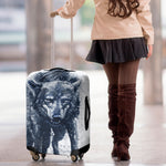 Watercolor Wolf Portrait Print Luggage Cover