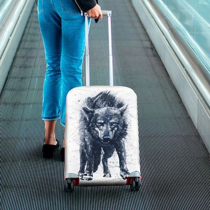 Watercolor Wolf Portrait Print Luggage Cover